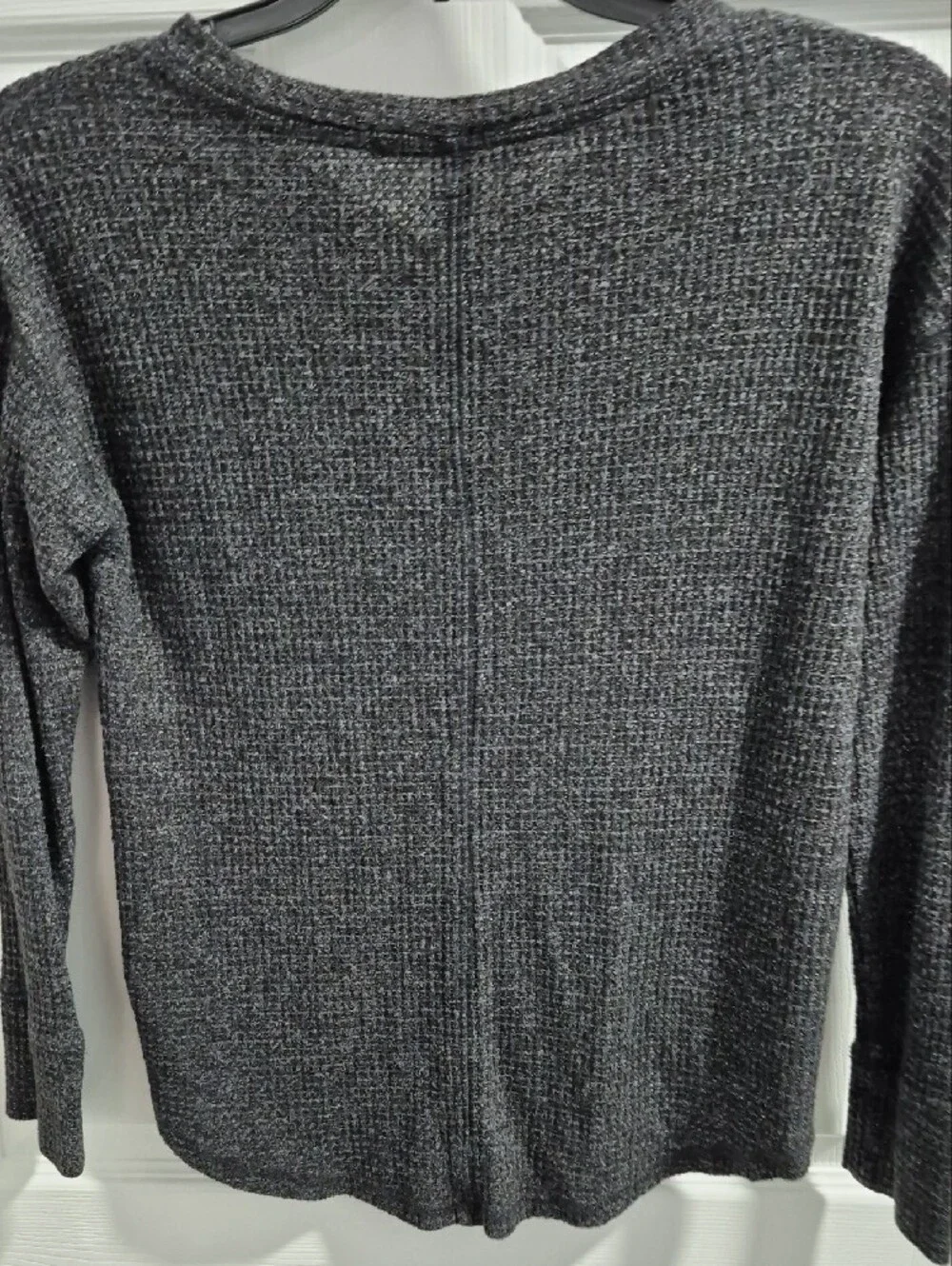 Old Navy Charcoal Button-Front Tie-Hem Knit Cardigan
